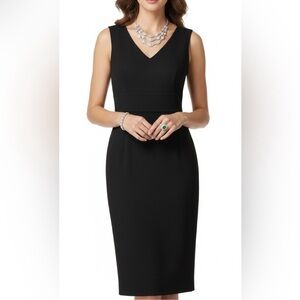 Finity Elegant Black Sleeveless Midi Dress
